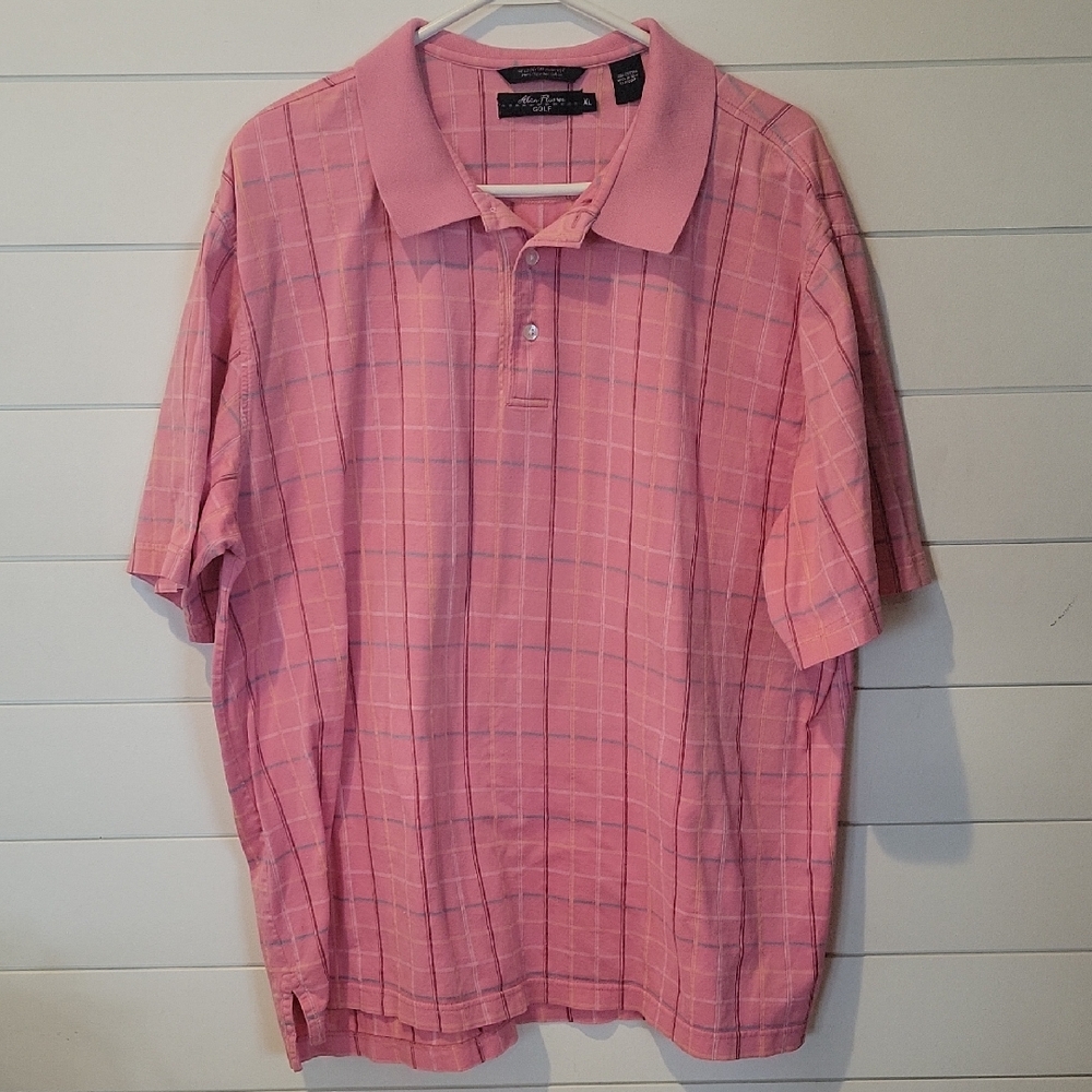ALAN FLUSSER GOLF POLO  XL PINK/BLUE